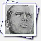 Zinedine Zidan - the football artist; Format A4; pencils: 5H, 2H, H, B, 2B, 3B