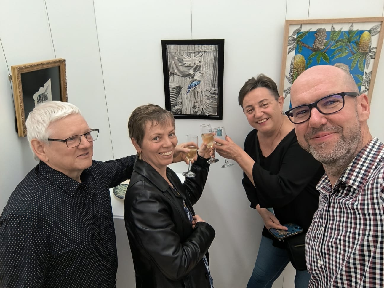 My husband and our lovely neighbours