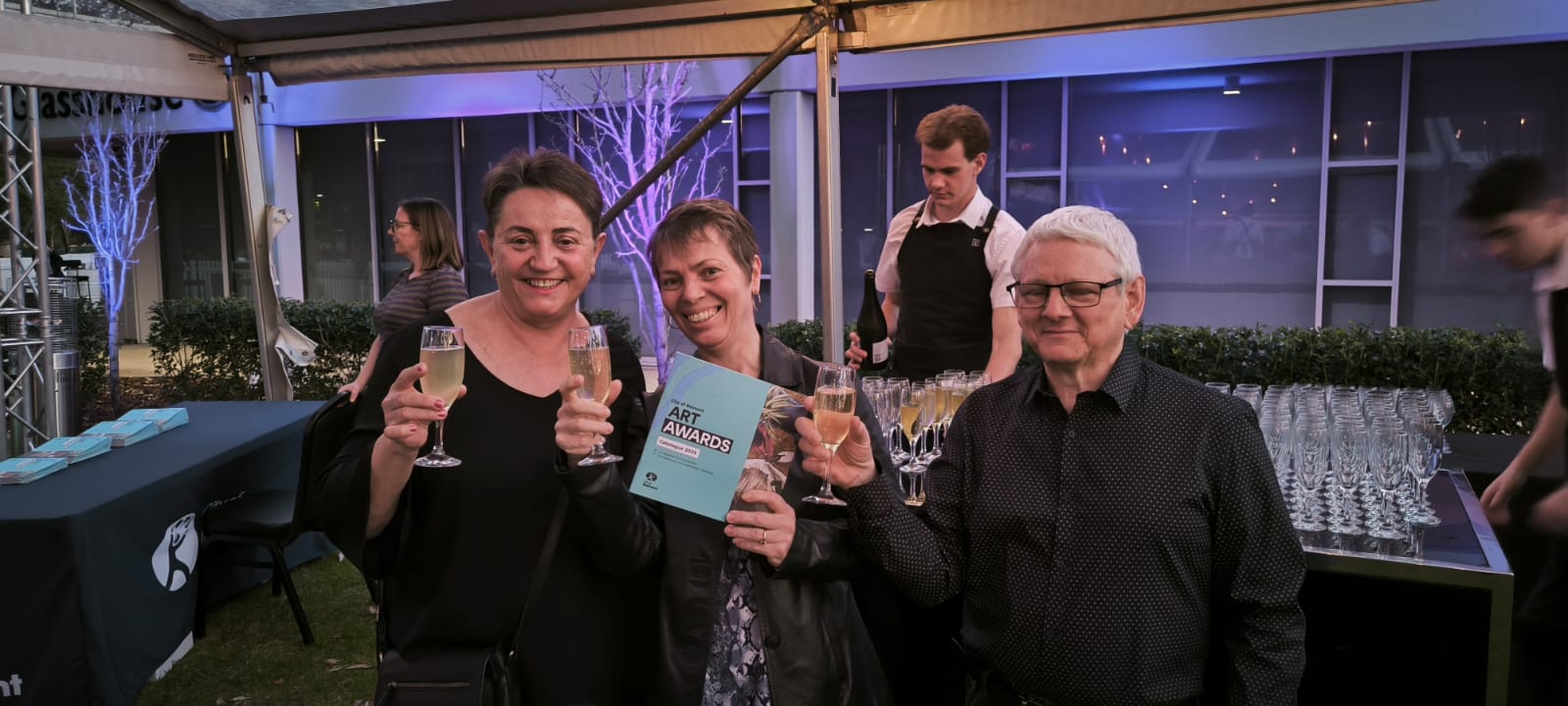 My husband and our lovely neighbours